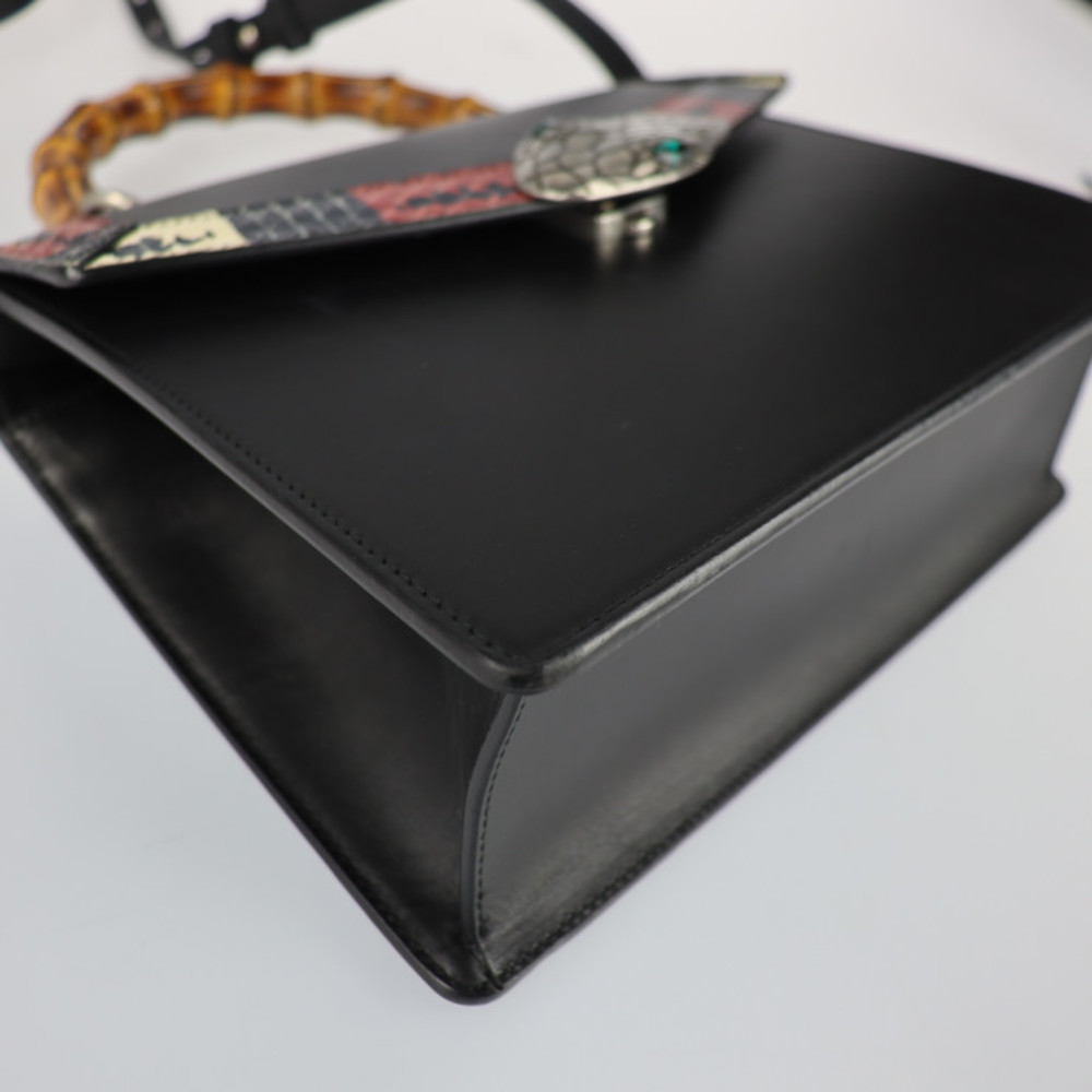 Gucci Black Lilith Bamboo Snake Python Coral Mult… - image 5